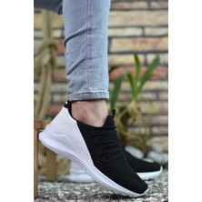 Riccon Erkek Siyah Beyaz Sneaker 0012180 44 Numara Kaymayan Taban ve Koku Yapmayan İç Astar