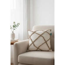 Rolivs Lumora Cream Texture Punch Kırlent 47x47cm - NK1718 (06)