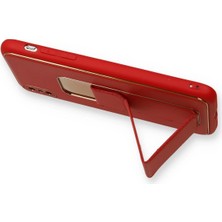 Derin Stok Iphone Xs Kılıf Coco Deri Standlı Kapak - Kırmızı