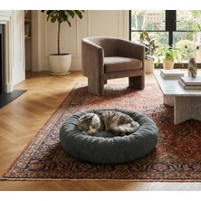 Brt Pet Peluş Simit Kedi Yatağı, Küçük Irk Köpek Yatağı, 55 cm