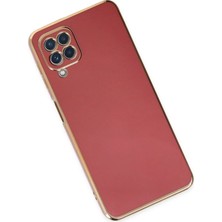 Derin Stok Galaxy A22 Kılıf Volet Silikon - Kırmızı