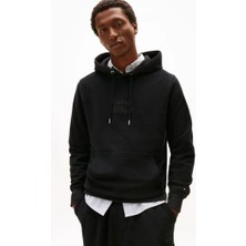 Tommy Hilfiger Erkek Reversed Terry Kapüşonlu Sweatshirt - Siyah