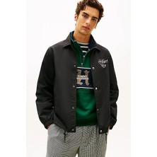 Tommy Hilfiger Erkek Çıtçıtlı Racing Coach Ceket - Siyah