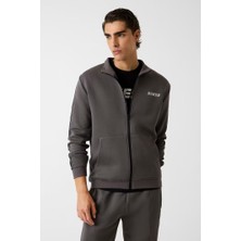 Guess Erkek Mickey Aktif Sweatshirt - Koyu Gri