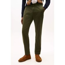 Tommy Hilfiger Erkek Beli Lastikli Örme Twill Pantolon - Haki Yeşili