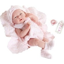 Berenguer 38 cm Yenidoğan Kız Bebek ve Örme Battaniye ile Gerçekçi Oyun Deneyimi
