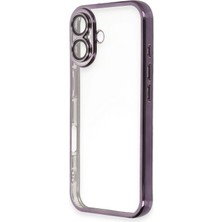Derin Stok Iphone 16 Kılıf Lensli Silikon - Mor