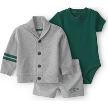 Carter's Erkek Bebek 3'lü Body Şort Takım Gri 1U533110
