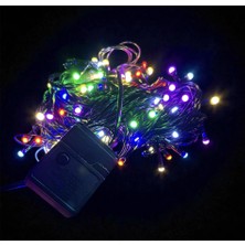 Marsilyan 10 M 100 LED Damla Uçlu Rgb Işık Siyah Kablo Mz-17-2