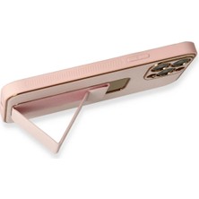 Derin Stok Iphone 13 Kılıf Coco Deri Standlı Kapak - Pembe