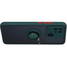 Derin Stok Redmi 10C Kılıf Montreal Yüzüklü Silikon Kapak - Yeşil