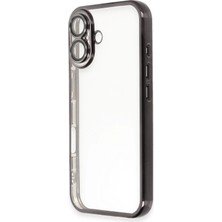 Derin Stok Iphone 16 Kılıf Lensli Silikon - Siyah