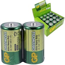 Derin Stok Gp 13G 2s2 R20 Büyük D Boy Pil 20'li Paket