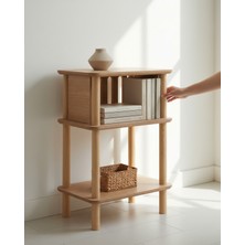 CMDWOOD Cmd Wood LİNDE Rota Komodin: Mdf'lam Ahşap Zarif ve İşlevsel Tasarım Yatak Odası - Genç Odası - Başucu - Karyola yan sehpa - otel -hotel - pansiyon