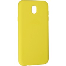 Derin Stok Galaxy J7 / J730 Kılıf Nano Içi Kadife Silikon - Sarı