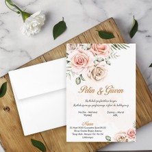 Seyhan Davetiye Beyaz Zarflı Davetiye Düğün - Nişan - Kına - Nikah (100 Adet Fiyatıdır)