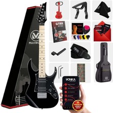 Maxword DE-150BK Maple Klavye HH Manyetik Elektro Gitar Seti