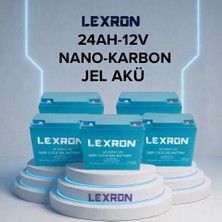 Lexron 24AH 12V Nano-Karbon Jel Akü 5 Adet