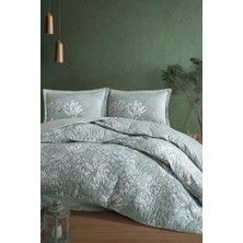 Clasy Ranforce %100 Pamuk Çift Kişilik Dört Mevsim Set Irma V1 Mint