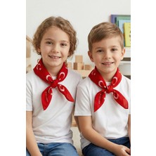 Sibel Günay Butik Türk Bayraklı Kırmızı Fular / Bandana | Unisex | 52*53 cm