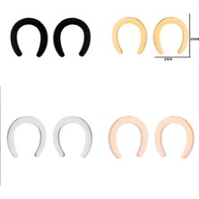 🌙 Midnight Shine – Lucky Charm Earrings 🍀at Nalı Formundan Ilham Alan Şans Sembollü Minimal Küpe.