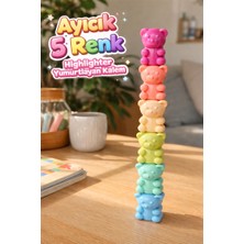 Brumoon Bear 5 Renk Highlighter Yumurtlayan Kalem