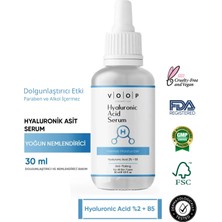 Voop Hyaluronik Asit Mini Serum 30 ml Cilt Bakımında Yoğun Nemlendirici Kırışıklık Karşıtı Etki