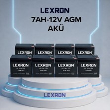 Lexron 7AH 12V Agm Akü 8 Adet