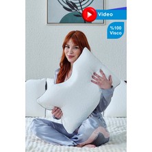 Bera Yatak Shoulder Yan Yatanlar Için Omuz Boşluklu Visco Yastık Horlama Yastığı Estetik Yastığı 60x40x14Cm