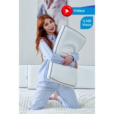 Bera Yatak Longplus Sensitive Uzun Boy Lüks Hava Kanallı Tasarım Ortopedik Visco Yastık 70x40x12Cm