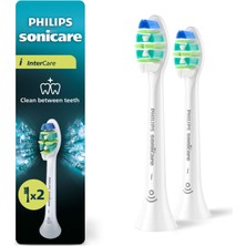 Philips Sonicare Intercare Yedek Diş Fırçası Başlığı, 3 Kat Daha Fazla Plak Temizliği,orta Yumuşak, 2’li Paket, Beyaz, HX9002/87
