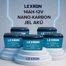 Lexron 14AH 12V Nano-Karbon Jel Akü 5 Adet