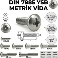 Cıvata Deposu Dın 7985 M5X45 Ysb Metrik Vida 100 Adet