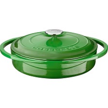 Lava Döküm Çok Amaçlı Yayvan Tencere Döküm Demir Kapak Heritage Serisi Çap(Ø)28cm.