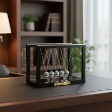 Hediye Fikri Kişiye Özel Newton Beşik Denge Topları, Aynalı Masa Üstü Dekorasyon, Ev ve Ofis Için Kinetik Hareketli