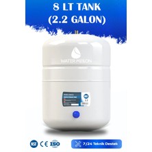 WaterMelon Tüm Su Arıtma Cihazlarına Uyumlu Paslanmaz NSF Onaylı 8 LT (2.2 Galon) Genleşme Tankı