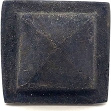 Marsilyan Antika Tarz Dekoratif Pirinç Flanşlı Piramit Kabara - 29 Mm, Oksit