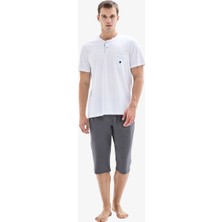 Blackspade Erkek Pijama Takımı 40893 - Beyaz