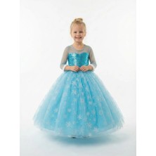 Butik Happy Kids Kız Çocuk Prenses Elsa Kostümü Uzun Kollu Elsa Kostümü 1-12 Yaş