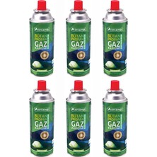 Orcamp 227 gr Gaz Kartuşu Tüp 6'lı Set Orgaz KTS227 %30 Propan %70 Butan Karışımı