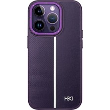 Fuchsia HDD iPhone 14 Pro Max ile Uyumlu Kılıf HBC-155 Lizbon Kapak - Derin Mor