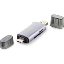 Marsilyan Card Reader Usb3.0 + Type-C All In One Gri HDX7031