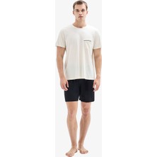 Blackspade Erkek Pijama Takımı 40872 - Krem
