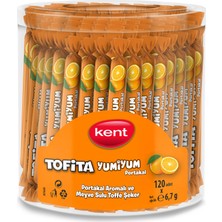 Kent Tofita Yumi Portakal Aromalı 120'Li Kutu 6,7 gr Portakal Tadında Lezzetli Şeker
