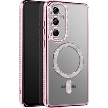Fuchsia Samsung Galaxy S26 Plus ile Uyumlu Joke Simli Magneticsafe Kılıf - Pembe