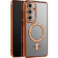 Fuchsia Samsung Galaxy S26 ile Uyumlu Joke Simli Magneticsafe Kılıf - Turuncu