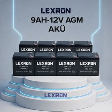 Lexron 9AH 12V Agm Akü 8 Adet