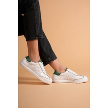 Analin Shoes Kadın Hakiki Deri Bağcıklı Süet Detaylı Spor Ayakkabı