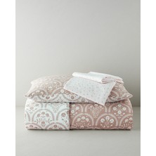 English Home Garden Veil Kolay Ütülenir Çarşaflı Tek Kişilik Nevresim Takımı 160X220 cm Pudra