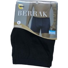 Berrak Erkek Siyah Ince Lastikli Modalboxer Short 4'lü Paket 4488-SİYAH-XL